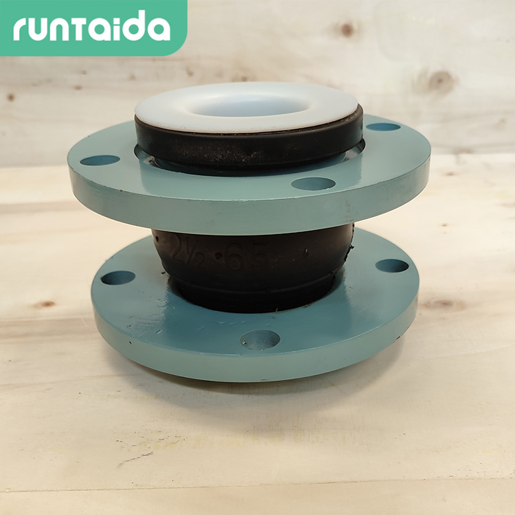 潤泰達-襯四氟橡膠（jiāo）接頭PTFE四氟橡膠軟接頭耐酸（suān）堿橡膠膨脹節